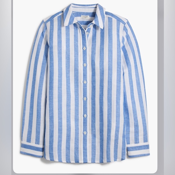 J. Crew Linen Blend Button Up Shirt - Picture 3 of 3
